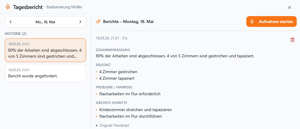 Meisterio Prüfberichte Screenshot
